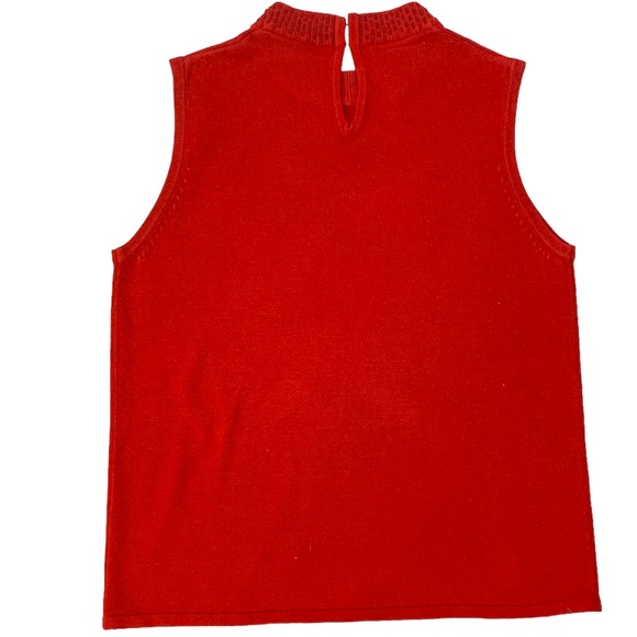 Vintage Sleeveless Mock Neck Embellished Sweater - Picture 4 of 4